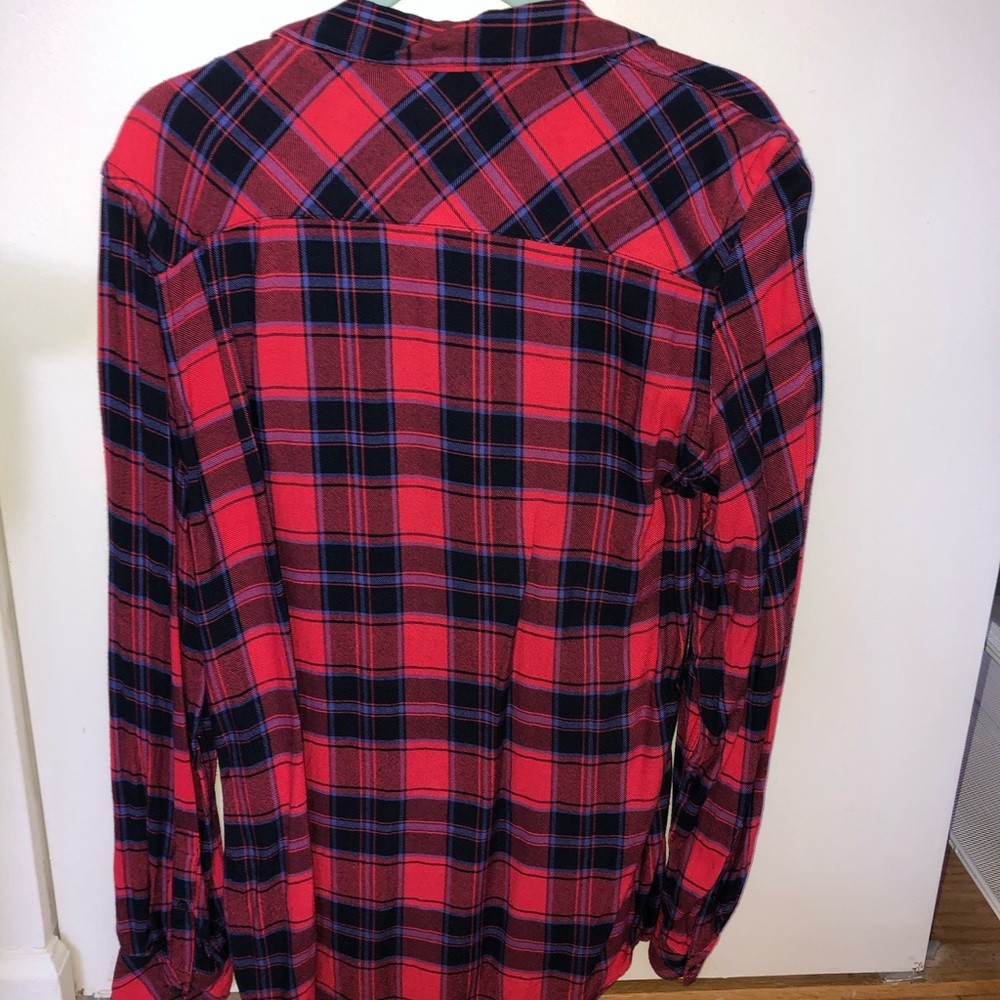 Oversized Plaid Button Down - image 2